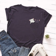 Load image into Gallery viewer, Plus Size S-5XL New Lovely Sloth Letter Print T Shirt Women 100% Cotton O Neck Short Sleeve Summer T-Shirt Tops Casual T Shirts