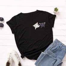 Load image into Gallery viewer, Plus Size S-5XL New Lovely Sloth Letter Print T Shirt Women 100% Cotton O Neck Short Sleeve Summer T-Shirt Tops Casual T Shirts