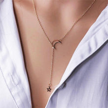 Load image into Gallery viewer, 2019 Fashion Heart Leaf Star Moon Necklace Crystal Pendant Necklace Chain Round Coin Women Statement Jewelry Wholesale Necklaces