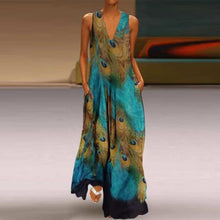 Load image into Gallery viewer, 2019 Summer Sundress ZANZEA Plus Size Women Long Maxi Vestidos Bohemian Sleeveless Sarafans Dresses Elegant Printed Robe Femme