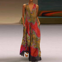 Load image into Gallery viewer, 2019 Summer Sundress ZANZEA Plus Size Women Long Maxi Vestidos Bohemian Sleeveless Sarafans Dresses Elegant Printed Robe Femme