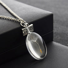 Load image into Gallery viewer, Handmade custom Natural dandelion round crystal Pendants Necklaces Drying treatment Permanent preservation Jewelry friend Gifts