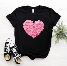 Load image into Gallery viewer, pink heart flower Print Women tshirt Cotton Casual Funny t shirt Gift 90s Lady Yong Girl Drop Ship S-894