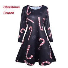 Load image into Gallery viewer, S-5XL Large Size Winter Women Dresses Casual Cute Printed Christmas Dress Casual 2019 Loose Party Short Dress Plus Size Vestidos