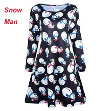 Load image into Gallery viewer, S-5XL Large Size Winter Women Dresses Casual Cute Printed Christmas Dress Casual 2019 Loose Party Short Dress Plus Size Vestidos