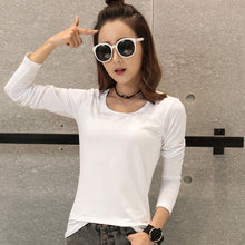 Load image into Gallery viewer, New 2019 Autumn Winter Women Tops Tees T-shirts Long Sleeve Casual Tunic Basic Shirt Tops Thin Style Solid Bottoming Shirt