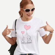 Load image into Gallery viewer, Kawaii cute Elephant balloon Print Women t shirt Summer Funny Short sleeve t-shirt Casual Female Tops