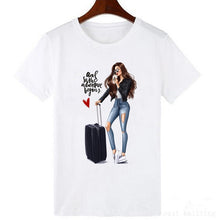 Load image into Gallery viewer, ZOGANKI Women T Shirt Summer Short Sleeve O Neck T-shirt Ladies White TShirt Tops Fashion Female Casual Tees Shirt Plus Size