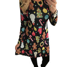 Load image into Gallery viewer, 5XL Big Size New Year Christmas Dress Deer Printed Dresses 2019 Winter Loose Casual Family Party Dresses Women Plus Size Vestido