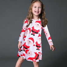 Load image into Gallery viewer, 5XL Big Size New Year Christmas Dress Deer Printed Dresses 2019 Winter Loose Casual Family Party Dresses Women Plus Size Vestido