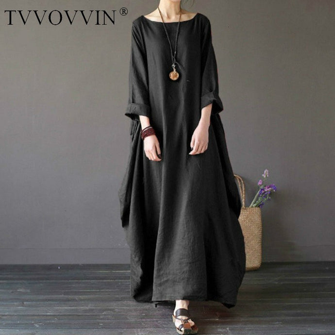 2019 Summer autumn Plus Size Dresses Women 4xl 5xl Loose long vintage Dress Boho Shirt Dress Maxi Robe fashion Female Q293