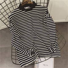 Load image into Gallery viewer, T-shirts Women Striped Loose Simple All-match Korean Style Leisure Daily Trendy Soft T-shirt Womens High Quality Retro Tees New