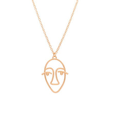 Load image into Gallery viewer, Adjustable Chain Necklaces Pendants Jewelry Making Abstract Human Face Gold Necklace Women Long Facial Silver Chain Necklace Set