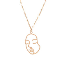 Load image into Gallery viewer, Adjustable Chain Necklaces Pendants Jewelry Making Abstract Human Face Gold Necklace Women Long Facial Silver Chain Necklace Set