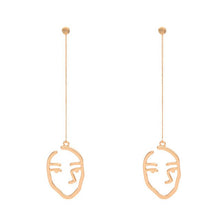 Load image into Gallery viewer, Adjustable Chain Necklaces Pendants Jewelry Making Abstract Human Face Gold Necklace Women Long Facial Silver Chain Necklace Set