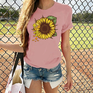 Harajuku Fashion Graphic Tees Women Colored Cactus T-shirt Slim Fit Cute Girl's Tshirts Tees & Tops Summer Gift for Girlfriends