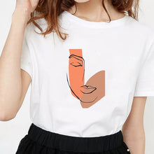 Load image into Gallery viewer, New fashion minimalist abstract face print T-shirt