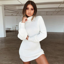 Load image into Gallery viewer, 2019 Elegant Midi Knitted Sweater Dress Women