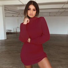 Load image into Gallery viewer, 2019 Elegant Midi Knitted Sweater Dress Women