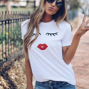 2019 Summer Couples Lovers T-Shirt for Women Casual White Tops