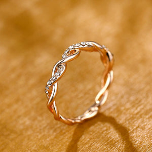 Stylish Fashion Women Ring Finger Jewelry Rose Gold /Sliver