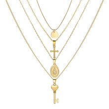 Load image into Gallery viewer, Bohemian Multilayer Pendant Necklace for Women Fashion, Geometric Charm Chain Necklace Wholesale Jewelry