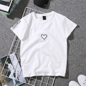 2019 New Love Printed Women T-shirts Casual Tee Tops