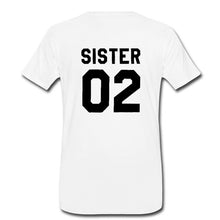 Load image into Gallery viewer, ZOGANKI Women Fashion Summer Best Friends T Shirt SISTER 01 SISTER 02 Tee Shirt Short Sleeve Casual Women T-shirts Tops