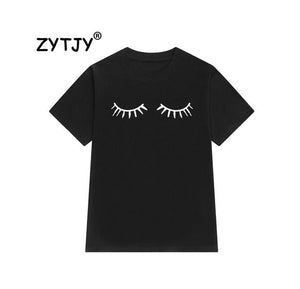 eyelash Print Women tshirt Cotton Casual Funny t shirt For Lady Girl Top Tee Hipster Tumblr Drop Ship Z-1000