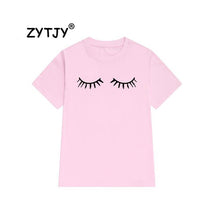 Load image into Gallery viewer, eyelash Print Women tshirt Cotton Casual Funny t shirt For Lady Girl Top Tee Hipster Tumblr Drop Ship Z-1000