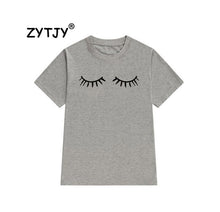 Load image into Gallery viewer, eyelash Print Women tshirt Cotton Casual Funny t shirt For Lady Girl Top Tee Hipster Tumblr Drop Ship Z-1000