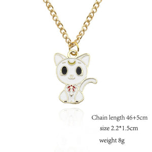 Anime Cardcaptor Sakura Sailor Moon Necklace Cartoon Card Captor Heart Wand Cat Rabbit Bird Necklaces Pendants Jewelry For Kids