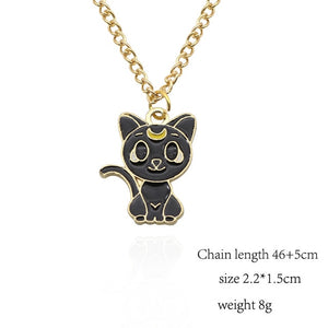 Anime Cardcaptor Sakura Sailor Moon Necklace Cartoon Card Captor Heart Wand Cat Rabbit Bird Necklaces Pendants Jewelry For Kids