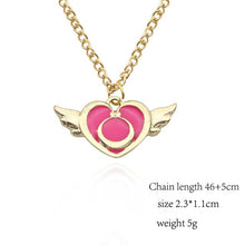 Load image into Gallery viewer, Anime Cardcaptor Sakura Sailor Moon Necklace Cartoon Card Captor Heart Wand Cat Rabbit Bird Necklaces Pendants Jewelry For Kids