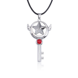 Anime Cardcaptor Sakura Sailor Moon Necklace Cartoon Card Captor Heart Wand Cat Rabbit Bird Necklaces Pendants Jewelry For Kids