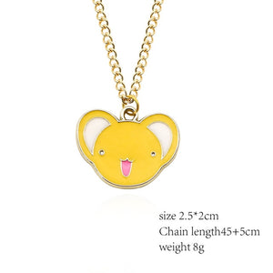 Anime Cardcaptor Sakura Sailor Moon Necklace Cartoon Card Captor Heart Wand Cat Rabbit Bird Necklaces Pendants Jewelry For Kids