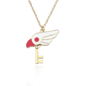 Anime Cardcaptor Sakura Sailor Moon Necklace Cartoon Card Captor Heart Wand Cat Rabbit Bird Necklaces Pendants Jewelry For Kids