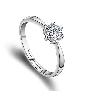 Classic Crystal CZ Stone Wedding Engagement Rings for Couples