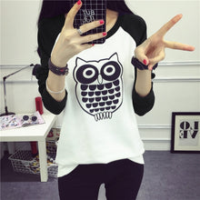 Load image into Gallery viewer, Cute Cat Harajuku T-Shirt 2019 Spring Summer New Women Animals Printed T-Shirt Cotton O-Neck Full Sleeve Korean Style Tops Tees