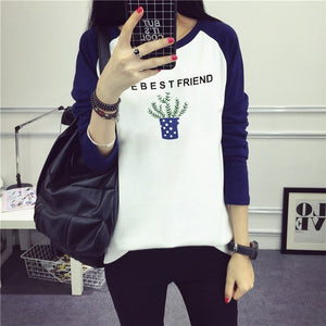 Cute Cat Harajuku T-Shirt 2019 Spring Summer New Women Animals Printed T-Shirt Cotton O-Neck Full Sleeve Korean Style Tops Tees