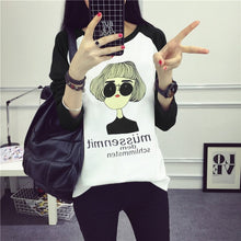 Load image into Gallery viewer, Cute Cat Harajuku T-Shirt 2019 Spring Summer New Women Animals Printed T-Shirt Cotton O-Neck Full Sleeve Korean Style Tops Tees