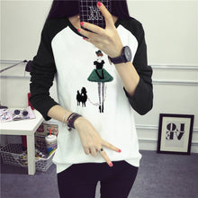 Load image into Gallery viewer, Cute Cat Harajuku T-Shirt 2019 Spring Summer New Women Animals Printed T-Shirt Cotton O-Neck Full Sleeve Korean Style Tops Tees