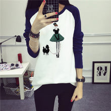 Load image into Gallery viewer, Cute Cat Harajuku T-Shirt 2019 Spring Summer New Women Animals Printed T-Shirt Cotton O-Neck Full Sleeve Korean Style Tops Tees