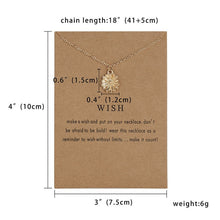 Load image into Gallery viewer, Fashion Tiny Dainty Flower Heart Pendant Necklace Wish Card Gold Charm Necklace Jewelry For Women Accessories Girlfriend Gifts