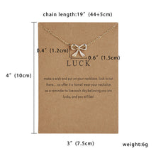 Load image into Gallery viewer, Fashion Tiny Dainty Flower Heart Pendant Necklace Wish Card Gold Charm Necklace Jewelry For Women Accessories Girlfriend Gifts