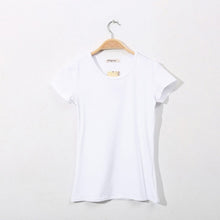 Load image into Gallery viewer, Summer Basic T-Shirt Women Solid Color T Shirt Short Sleeve O-Neck Casual Slim Tee Shirt Camiseta Feminina Black White