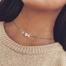 Load image into Gallery viewer, Bohemian Moon Star Crystal Heart Choker Necklace for Women Necklace Pendant on neck Chocker Necklace Jewelry Gift