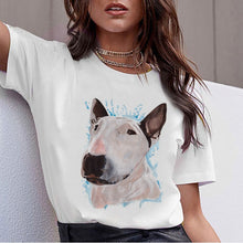 Load image into Gallery viewer, Bull Terrier Rottweiler Kawaii T Shirt Women Beagle Border Collie Malinois Funny T-shirt Cute Whippet Greyhound Tshirt Female