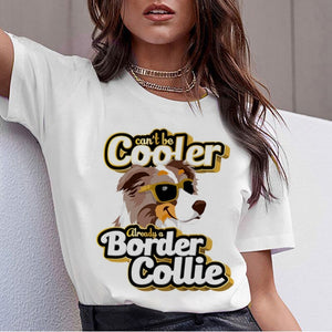 Bull Terrier Rottweiler Kawaii T Shirt Women Beagle Border Collie Malinois Funny T-shirt Cute Whippet Greyhound Tshirt Female