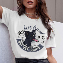 Load image into Gallery viewer, Bull Terrier Rottweiler Kawaii T Shirt Women Beagle Border Collie Malinois Funny T-shirt Cute Whippet Greyhound Tshirt Female